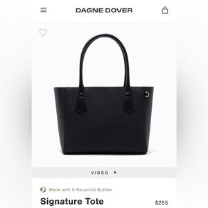 Dagne Dover Signature Tote in Onyx